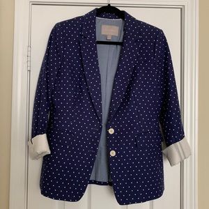 Banana Republic Navy Polka Dot Blazer ⏺⏺